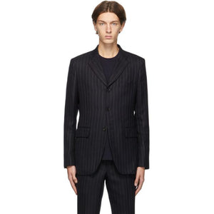 Comme des Garcons Homme Deux Navy Wool Pinstripe Blazer – BlackSkinny