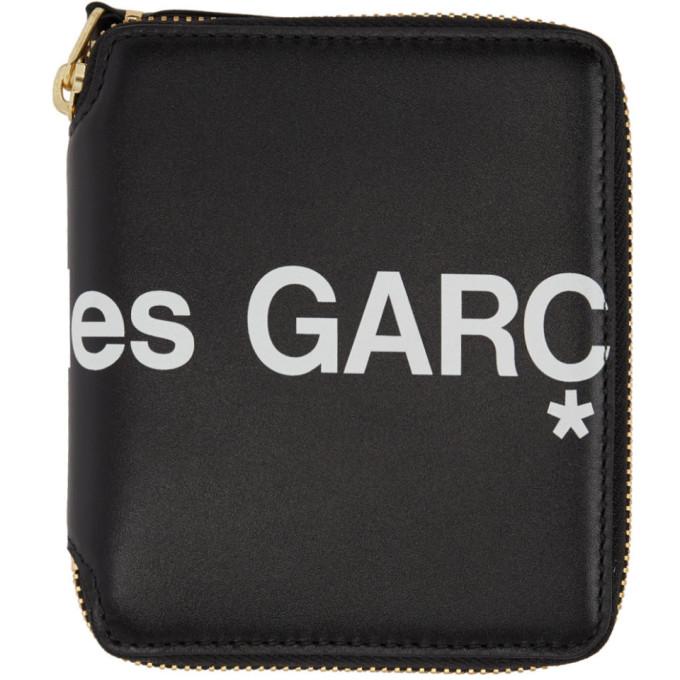 Comme des Garcons Wallets Black Huge Logo Zip Around Wallet