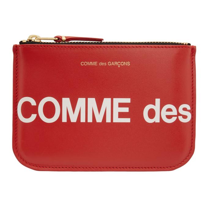 Comme des Garcons Wallets Red Huge Logo Pouch