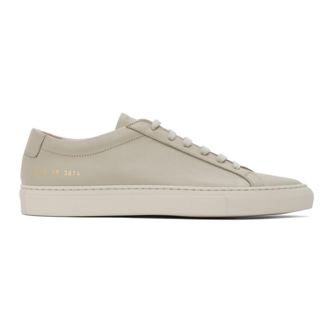 Common Projects Grey Leather Achilles Low Sneakers