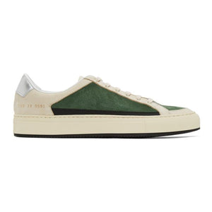 Common Projects Off-White and Green Retro G Sneakers