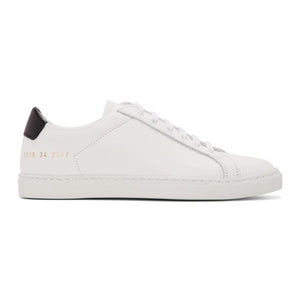 Common Projects White and Black Retro Low Sneakers