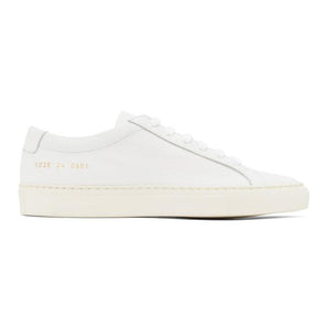 Common Projects White Pebbled Achilles Low Sneakers