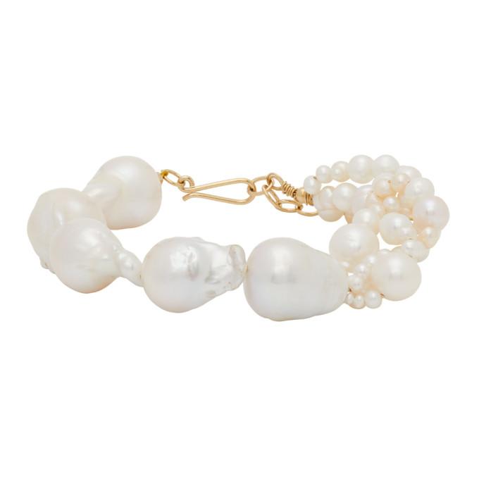 Completedworks Gold Freshwater Pearls Bracelet