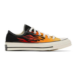 Converse Black and Red Flame Chuck 70 Low Sneakers