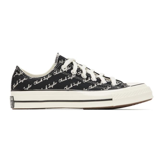 Converse Black and White Signature Chuck 70 Low Sneakers