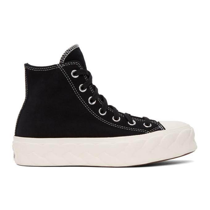 Converse Black Suede Cable Chuck Lift High Sneakers