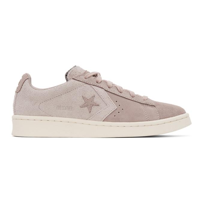 Converse Pink Suede Pro Leather OX Sneakers