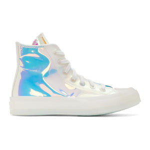 Converse White Iridescent Chuck 70 High Sneakers
