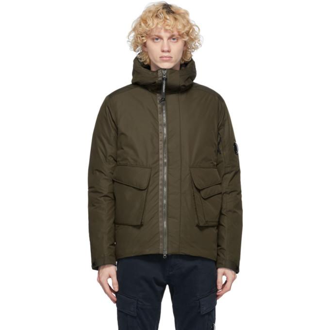 C.P. Company Green Down Hooded Jacket