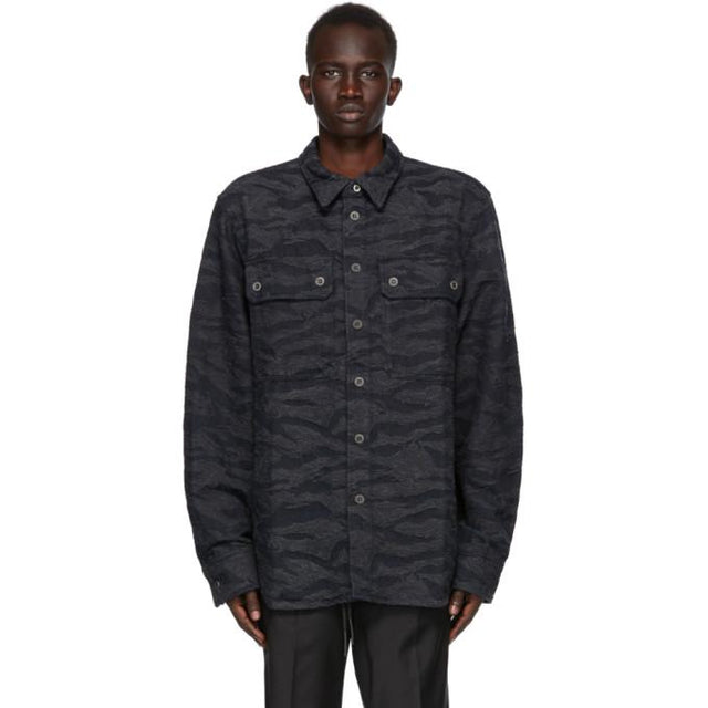 Diesel Black and Grey Denim D-Jessy-SP Shirt
