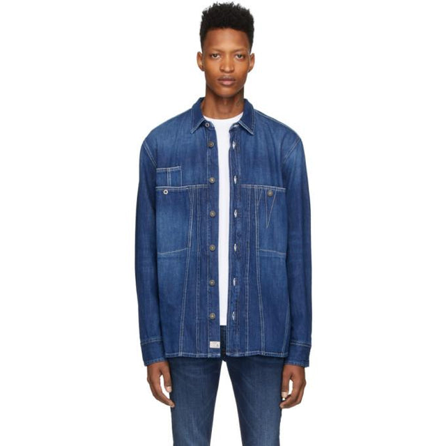 Diesel Blue Denim D-Blue Flox Shirt