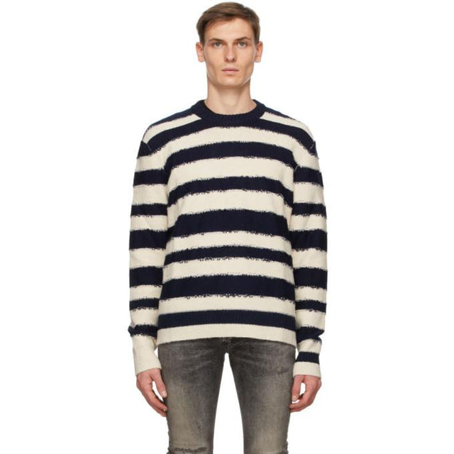 Diesel White and Navy K-Brodie Sweater