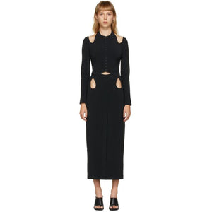 Dion Lee Black Double Loop Dress