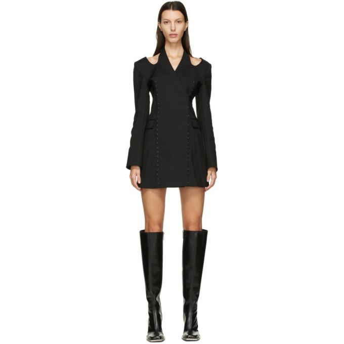 Dion Lee Black Halter Tie Blazer Dress BlackSkinny