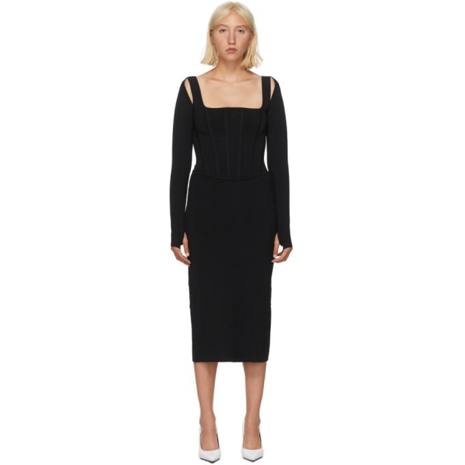 Dion Lee Black Pointelle Dress