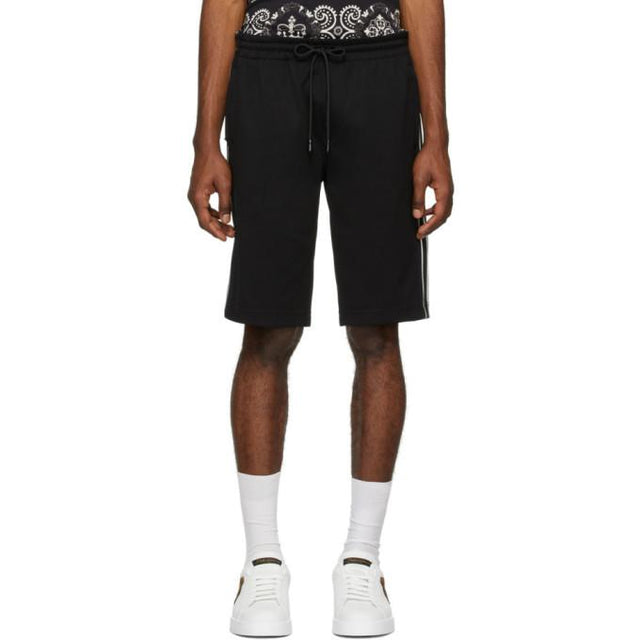 Dolce and Gabbana Black Cavallerry Bermuda Shorts