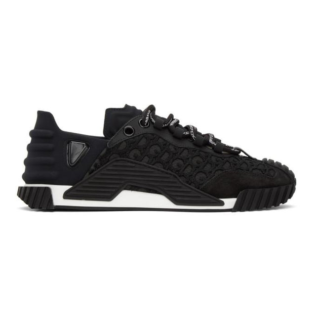 Dolce and Gabbana Black Lace NS1 Sneakers