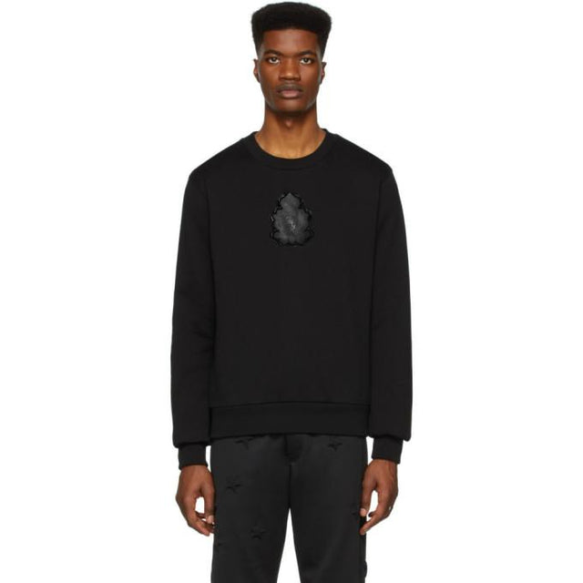Dolce and Gabbana Black Logo Patch Sweatshirt
