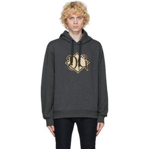Dolce and Gabbana Grey Logo Patch Hoodie