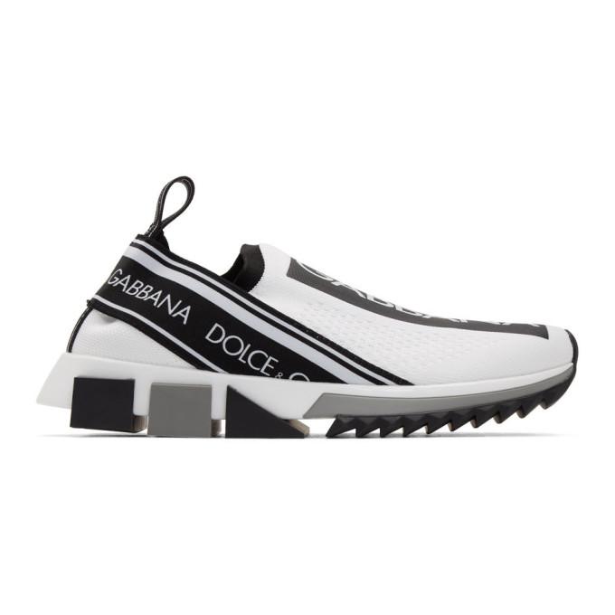 Dolce and Gabbana White Sorrento Slip-On Sneakers