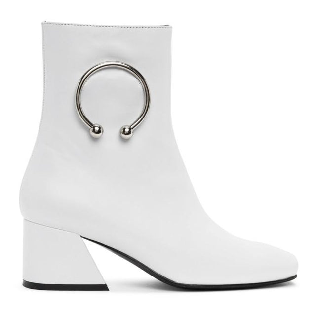 Dorateymur White Leather Nizip Boots