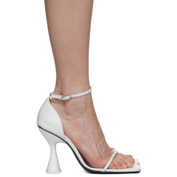 Dorateymur White Strappy Heeled Sandals