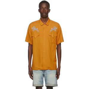 Double Rainbouu Yellow West Coast Short Sleeve Shirt