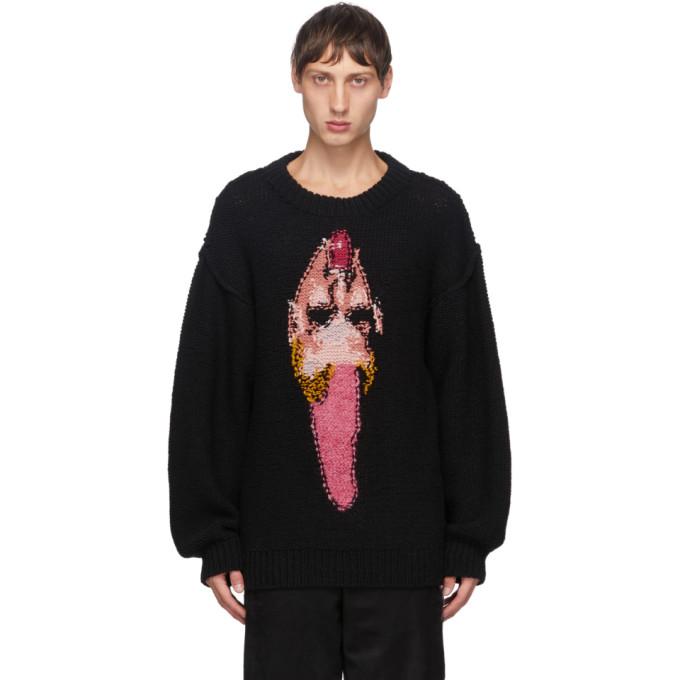 Doublet Black Jacquard Crewneck Sweater
