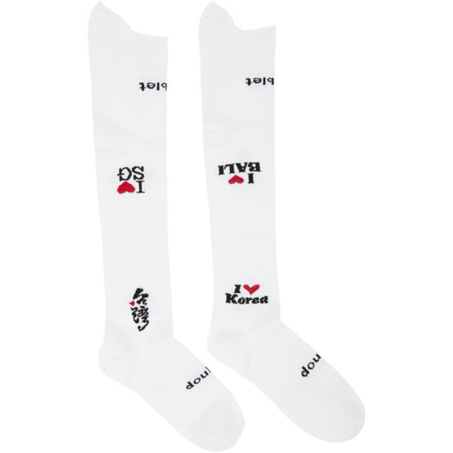 Doublet White Souvenir High Socks