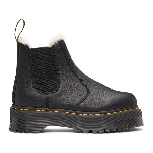 Dr. Martens Black 2976 Quad Faux-Fur Lined Boots