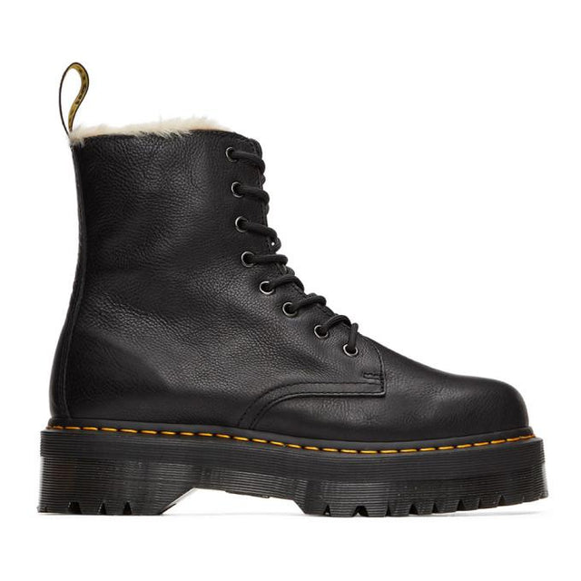 Dr. Martens Black Jadon Faux-Fur Lined Boots