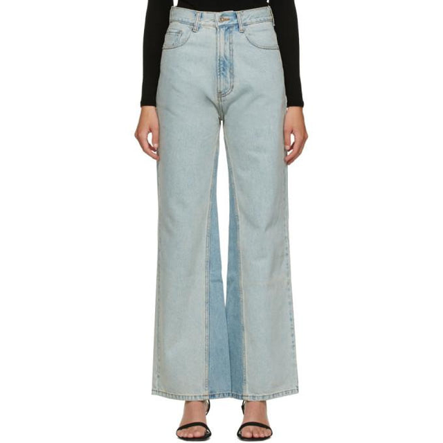 DRAE Blue Panelled Jeans