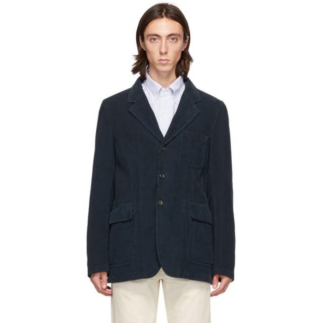 Drakes Navy Corduroy Games Blazer