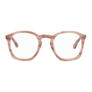 Dries Van Noten Pink Linda Farrow Edition Square Glasses