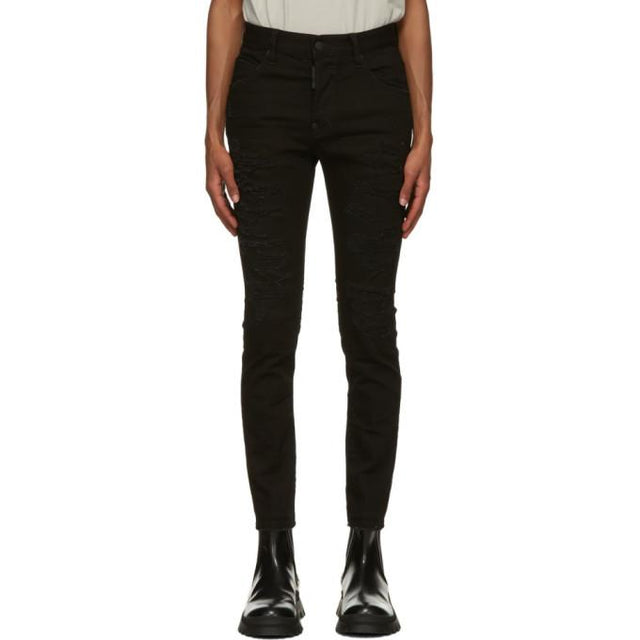 Dsquared2 Black Ripped Super Twinky Jeans