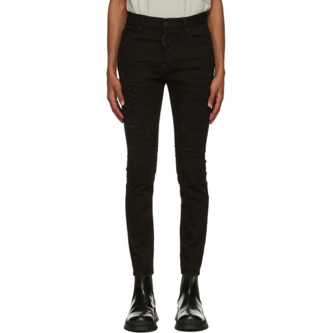 Dsquared2 Black Ripped Super Twinky Jeans