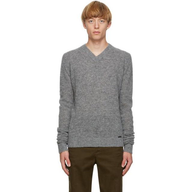 Dsquared2 Grey Alpaca Knit Sweater