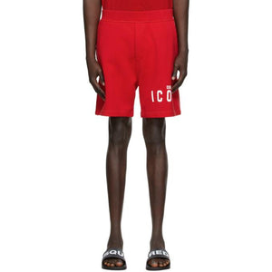 Dsquared2 Red Relaxed Fit Icon Shorts