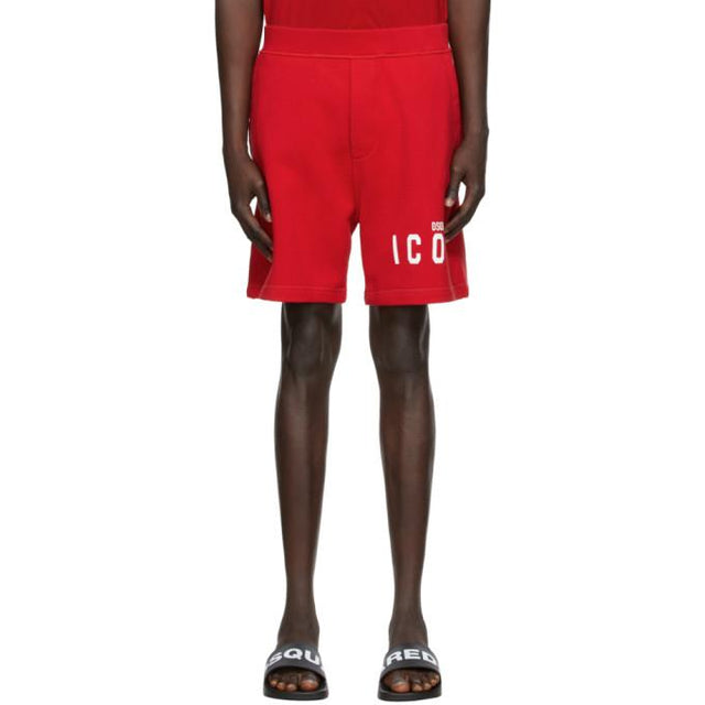 Dsquared2 Red Relaxed Fit Icon Shorts