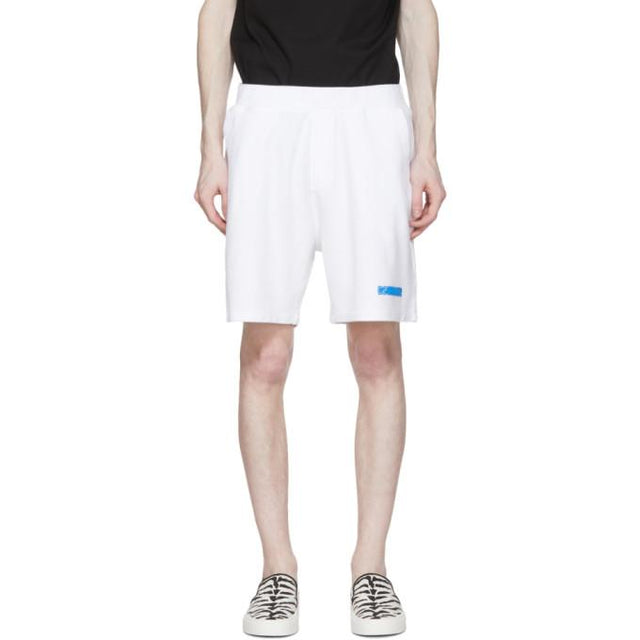 Dsquared2 White Jersey Logo Shorts