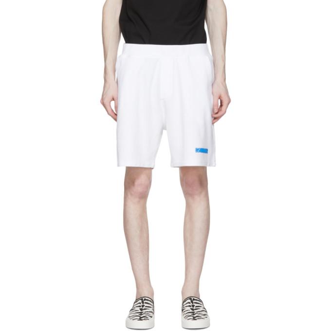 Dsquared2 White Jersey Logo Shorts