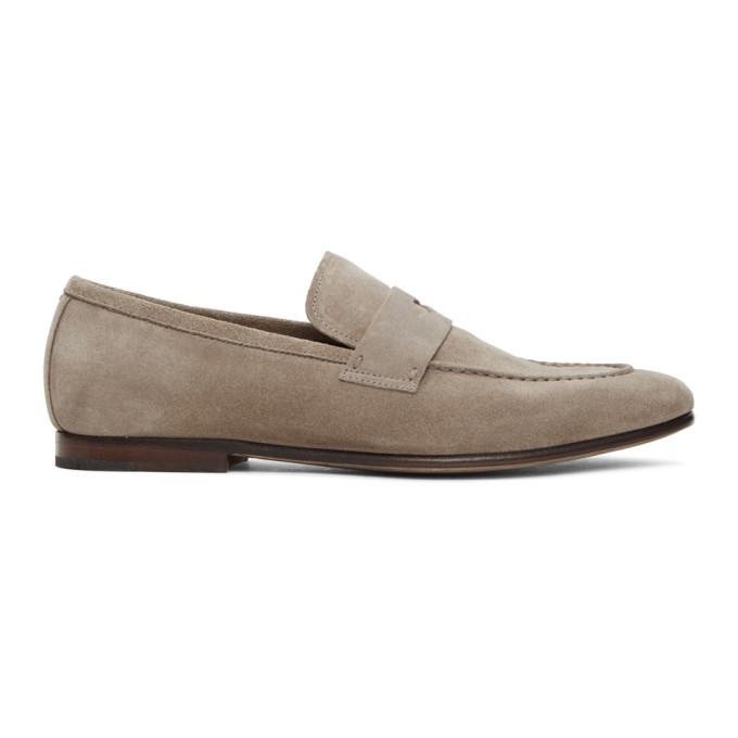 Dunhill Beige Suede Soft Chiltern Loafers