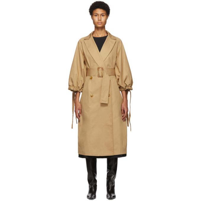 Edit Beige Pleated Trench Coat