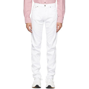 Eidos White Frayed Cuffs Jeans