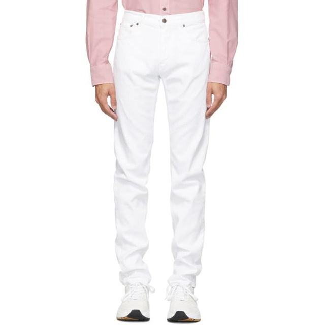 Eidos White Frayed Cuffs Jeans