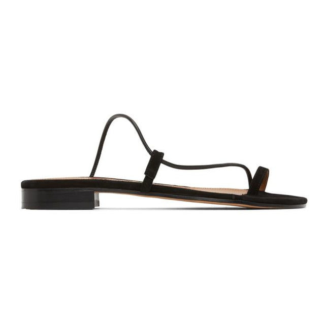 Emme Parsons Black Suede Susan Sandals