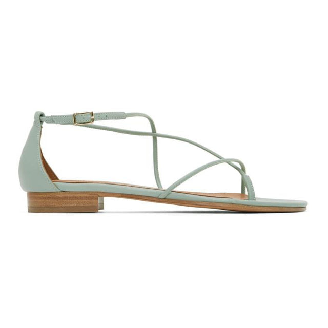 Emme Parsons Green String Ankle Strap Sandals