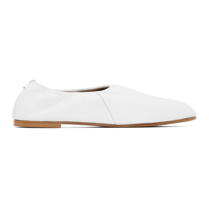Emme Parsons White High Throat Ballerina Flats