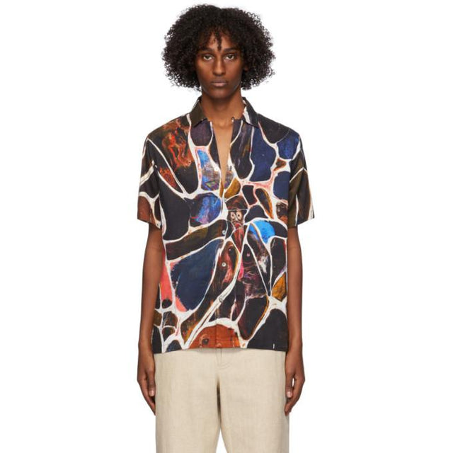 Endless Joy Multicolor Cracked Earth Short Sleeve Shirt